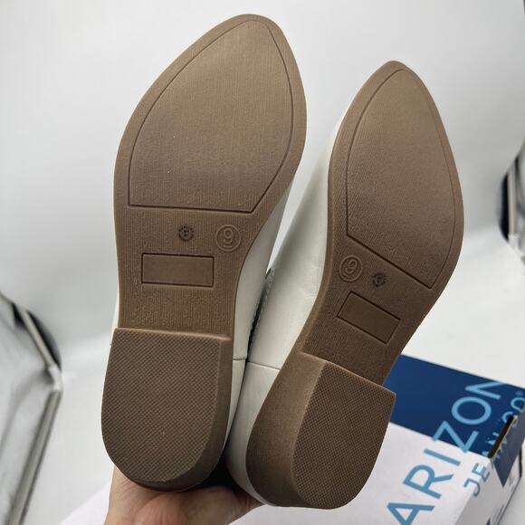 Arizona Jean Co Womens Maybrook Block Heel Cowboy Boots Cream Size 9M - Picture 9 of 11